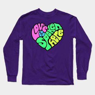 Love Is Spoken Here Neon Word Art Long Sleeve T-Shirt